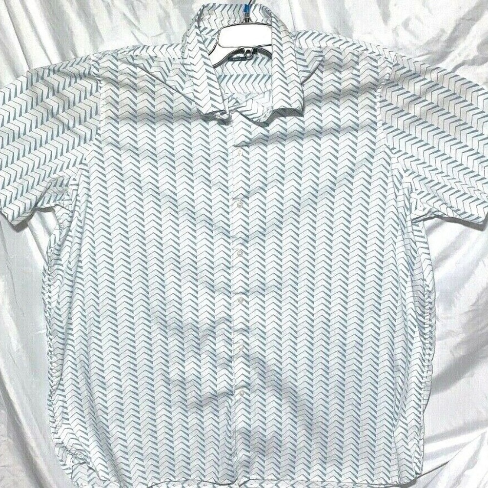 Perry Ellis Men's Button-down Shirt Short Sleeve